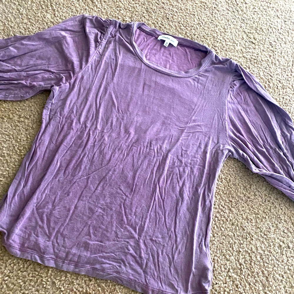 Only worn twice, purple 3/4 sleeve